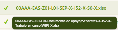 Tooltip sobre el nombre de archivo mostrando el nombre con las abreviaturas traducidas a su significado.